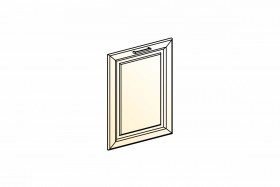 Атланта Дверь глухая L600 (эмаль) (Белый глянец патина золото) в Муромцево - muromcevo.katalogmebeli.com | фото