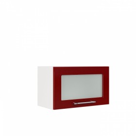 Бруклин ШВГС 600 Шкаф верхний горизонтальный со стеклом (Бетон белый/корпус Венге) в Муромцево - muromcevo.katalogmebeli.com | фото