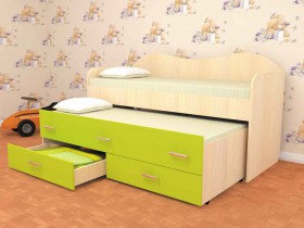 Кровать детская Нимфа двухместная 2.0 Венге/Дуб молочный в Муромцево - muromcevo.katalogmebeli.com | фото 2