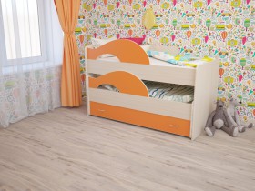 Кровать детская Радуга 1600 Млечный дуб/Венге в Муромцево - muromcevo.katalogmebeli.com | фото 3