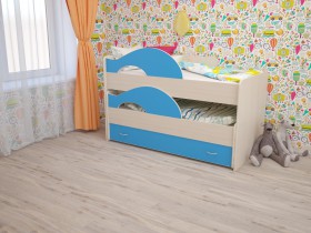 Кровать детская Радуга 1600 Млечный дуб/Венге в Муромцево - muromcevo.katalogmebeli.com | фото 4