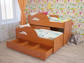 Кровать детская Радуга 1600 Млечный дуб/Венге в Муромцево - muromcevo.katalogmebeli.com | фото 6
