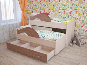 Кровать детская Радуга 1600 Млечный дуб/Венге в Муромцево - muromcevo.katalogmebeli.com | фото 7