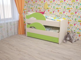 Кровать детская Радуга 1600 Млечный дуб/Венге в Муромцево - muromcevo.katalogmebeli.com | фото 8