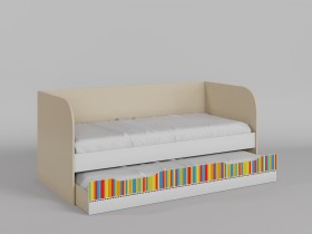 Диван-кровать Клаксон без машинок (Белый/корпус Клен) в Муромцево - muromcevo.katalogmebeli.com | фото