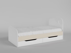 Диван-кровать Санни (Белый/корпус Клен) в Муромцево - muromcevo.katalogmebeli.com | фото 2