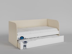 Диван-кровать Санни (Белый/корпус Клен) в Муромцево - muromcevo.katalogmebeli.com | фото