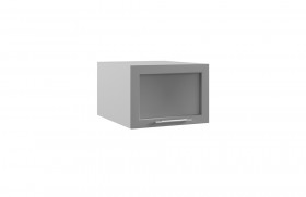 Гарда ГПГС 500 шкаф верхний горизонтальный глубокий со стеклом (Индиго/корпус Серый) в Муромцево - muromcevo.katalogmebeli.com | фото