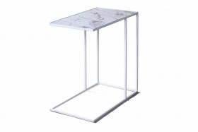 Журнальный столик Stone 018 (Прямоугольный) Металл/Керамика 500 Белый в Муромцево - muromcevo.katalogmebeli.com | фото