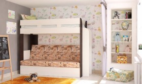Кровать с диваном 75 Карамель Атлант (Венге Магия /Сосна Карелия/Савана) в Муромцево - muromcevo.katalogmebeli.com | фото 1