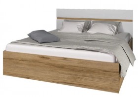 Ким кровать 1,4 (Дуб сонома/белый глянец) в Муромцево - muromcevo.katalogmebeli.com | фото