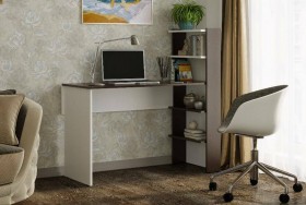 Компьютерный стол №3 (Венге/Белый) в Муромцево - muromcevo.katalogmebeli.com | фото