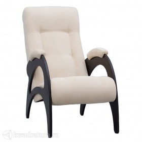 Кресло для отдыха Неаполь Модель 9 без лозы (Венге-эмаль/Ткань Ваниль Verona Vanilla) в Муромцево - muromcevo.katalogmebeli.com | фото 1