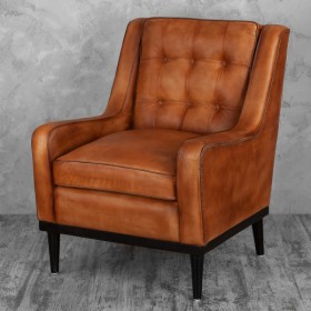 Кресло кожаное Элегант (Бордовый) в Муромцево - muromcevo.katalogmebeli.com | фото 2