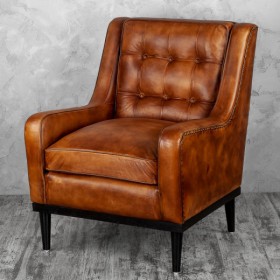 Кресло кожаное Элегант (Бордовый) в Муромцево - muromcevo.katalogmebeli.com | фото 4