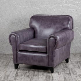 Кресло кожаное Элегант (Фиолетовый) в Муромцево - muromcevo.katalogmebeli.com | фото