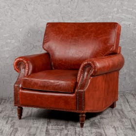 Кресло кожаное Лофт Аристократ (кожа буйвола) в Муромцево - muromcevo.katalogmebeli.com | фото 1