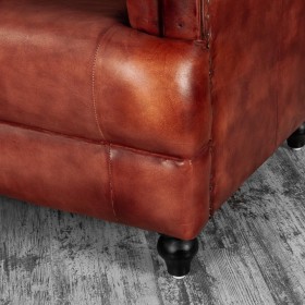 Кресло кожаное Лофт Честер-Нью (Коричневый) в Муромцево - muromcevo.katalogmebeli.com | фото 4