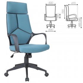 Кресло офисное BRABIX Prime EX-515 (голубая ткань) в Муромцево - muromcevo.katalogmebeli.com | фото