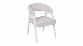 Кресло «Техас 1» (Белый матовый/Шенилл Estetica Vanille №220) в Муромцево - muromcevo.katalogmebeli.com | фото
