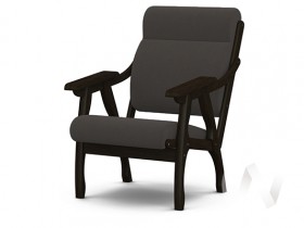 Кресло Вега-10 (венге лак/ULTRA GRAFIT) в Муромцево - muromcevo.katalogmebeli.com | фото 1