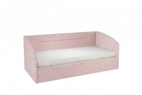 Кровать 0.9 Альба Софа (Нежно-розовый велюр) в Муромцево - muromcevo.katalogmebeli.com | фото