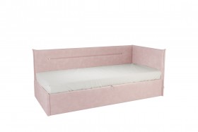 Кровать 0.9 Альба Тахта (Нежно-розовый велюр) в Муромцево - muromcevo.katalogmebeli.com | фото
