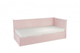 Кровать 0.9 Бест Тахта (Нежно-розовый велюр) в Муромцево - muromcevo.katalogmebeli.com | фото