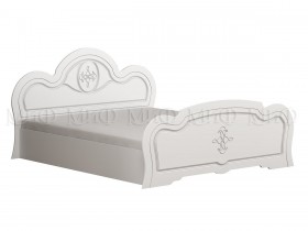Кровать 1,4м спальня Каролина (Белый/белый глянец) в Муромцево - muromcevo.katalogmebeli.com | фото