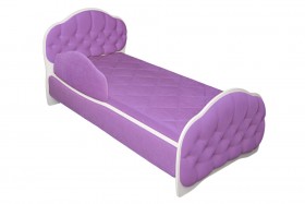 Кровать 160 Гармония 67 Светло-фиолетовый (мягкий бортик) в Муромцево - muromcevo.katalogmebeli.com | фото