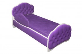 Кровать 170 Гармония 32 Фиолетовый (мягкий бортик) в Муромцево - muromcevo.katalogmebeli.com | фото 1