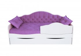 Кровать 170 серии Иллюзия Лайт 1 ящик 32 Фиолетовый (подушки) в Муромцево - muromcevo.katalogmebeli.com | фото