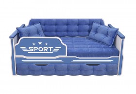 Кровать 170 серии Спорт 1 ящик 85 Синий (подушки) в Муромцево - muromcevo.katalogmebeli.com | фото 1