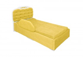 Кровать 190 Атлет Lux 74 Жёлтый (мягкий бортик) в Муромцево - muromcevo.katalogmebeli.com | фото