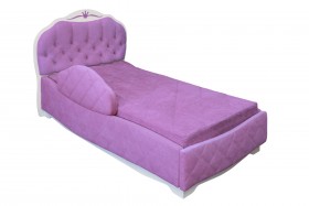Кровать 190 Гармония Lux 67 Светло-фиолетовый (мягкий бортик) в Муромцево - muromcevo.katalogmebeli.com | фото