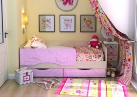 Кровать Алиса КР-812 1,6 Белфорд/Розовый металлик в Муромцево - muromcevo.katalogmebeli.com | фото
