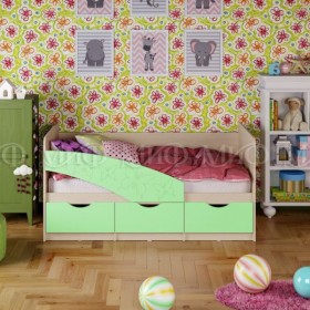 Кровать Бабочки 1,6м (Салат матовый) в Муромцево - muromcevo.katalogmebeli.com | фото