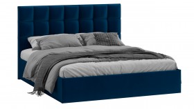 Кровать без ПМ «Эмбер» Велюр Confetti/Blue в Муромцево - muromcevo.katalogmebeli.com | фото
