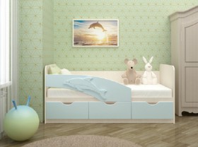 Кровать детская 1,6м Дельфин (Розовый металлик) в Муромцево - muromcevo.katalogmebeli.com | фото