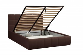 Кровать "Диана" ш. 1600 (Н=1010мм) (жаккард шоколад) в Муромцево - muromcevo.katalogmebeli.com | фото 1
