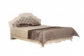 Кровать двойная "Кантри" (вудлайн кремовый/патина/ортопед/1820) в Муромцево - muromcevo.katalogmebeli.com | фото