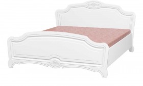 Кровать двойная 1400х2000 (комплект) Лотос (Белый/Белый Глянец) в Муромцево - muromcevo.katalogmebeli.com | фото