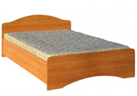 Кровать двойная 1600-1 без матраса (круглые спинки) Вишня Оксфорд в Муромцево - muromcevo.katalogmebeli.com | фото