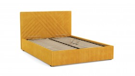 Кровать Гамма ш. 1400 (с основанием для хранения) (велюр тенерифе куркума) в Муромцево - muromcevo.katalogmebeli.com | фото 2