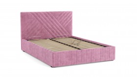 Кровать Гамма ш. 1400 (с основанием для хранения) (велюр тенерифе розовый) в Муромцево - muromcevo.katalogmebeli.com | фото 2
