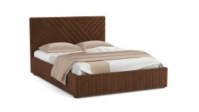 Кровать Гамма ш. 1400 (с основанием для хранения) (велюр тенерифе шоколад) в Муромцево - muromcevo.katalogmebeli.com | фото