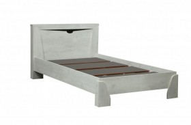 Кровать одинарная 33.07 с настилом "Лючия" (ш. 900)/(бетон пайн белый / венге / белый) в Муромцево - muromcevo.katalogmebeli.com | фото