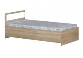 Кровать одинарная 900-2 без матраса (прямые спинки) Дуб Сонома в Муромцево - muromcevo.katalogmebeli.com | фото