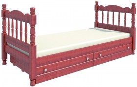 Кровать одинарная Аленка из массива сосны 800*1890 Орех в Муромцево - muromcevo.katalogmebeli.com | фото 2
