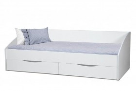 Кровать одинарная "Фея - 3" (симметричная) New/(белый / белый / ДВПО: белый) в Муромцево - muromcevo.katalogmebeli.com | фото 1